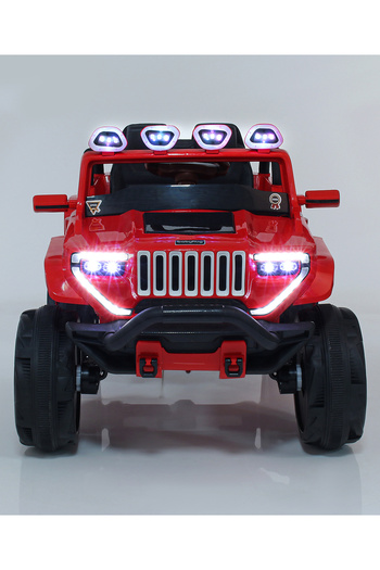 Babyhug Bugatti Jeep Two-Seater Battery Operated Ride-On Car, LED Lights & Sound, Red (18M-3Y)