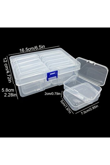 Choice 10 Grids 10/19/24/30 Grids DIY Beads Diamond Paint Crafts Transparent Plastic Storage Box, Art Embro