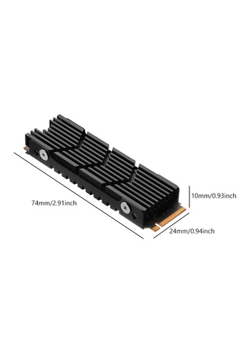 ANENG مبدد حراري أسود M.2 Ssd Nvme لمحرك الأقراص الصلبة M2 2280 Ssd مصنوع من الألومنيوم مع مشتت حراري من السيليكون