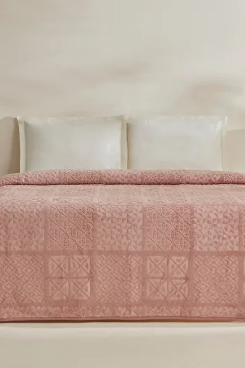 Karaca Home Blair Double Embos Blanket - Powder