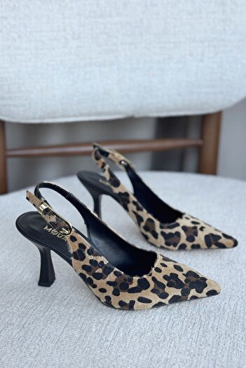 GOFFSHOES Kadın Ovis Sivri Topuklu Ayakkabı - Leopar