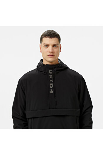United 4 UNITED4 Ribstop Anorak Erkek Siyah Mont