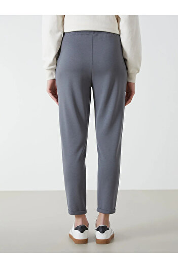 LC Waikiki LCW Modest Gri Beli Lastikli Kadın Eşofman Altı