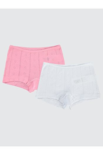 Civil Girls Boxers for Girls 2-10 Years Pink-White