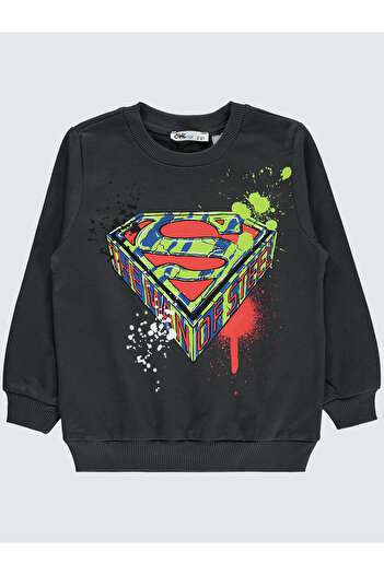 Superman Erkek Çocuk Sweatshirt 2-5 Yaş Antrasit