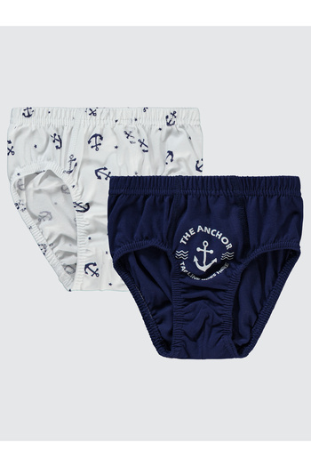 Civil Boys Boy's 2-Piece Panties 2-10 Years Navy Blue