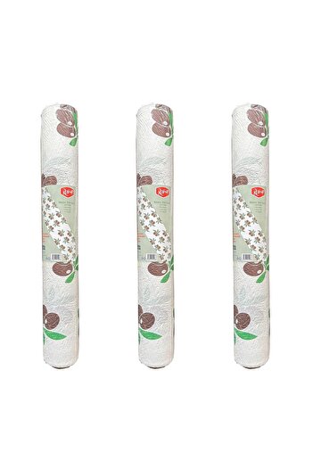 Roll-Up Față de masă laminată din hârtie de unică folosință - 100x150 Cm. - Model de măsline - 16 foi 3 role