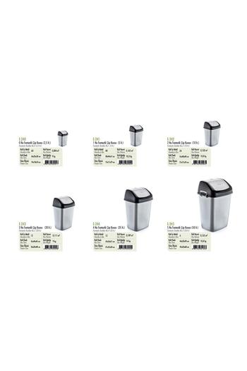 Polytime Swing Lid Office Bathroom Kitchen Garden Trash Can Bucket / 35 Liters / White / 57X38X30 Cm.