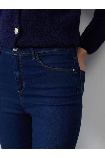 LC Waikiki LCWAIKIKI Classic İndigo Straight Fit Kadın Jean Pantolon