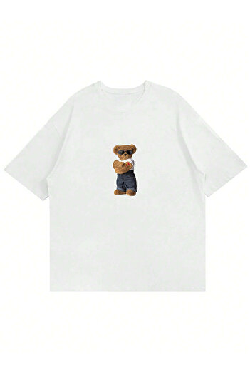 Mad&Calf Μπλουζάκι Unisex Teddy Bear με στάμπα με λαιμόκοψη