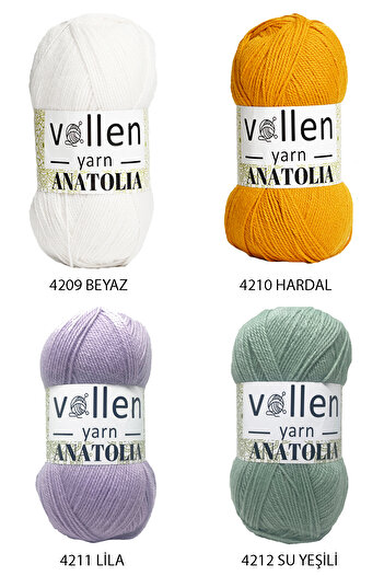 vollen yarn Anatolia El Örgü Ipi, Hırka Kazak Ip Atkı Patik Battaniye Ipi