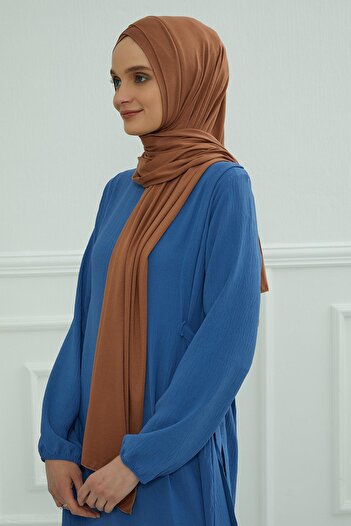Aisha's Design Практичен плетен шал с кръстосана предна част, PS-40, тъмнокафяв