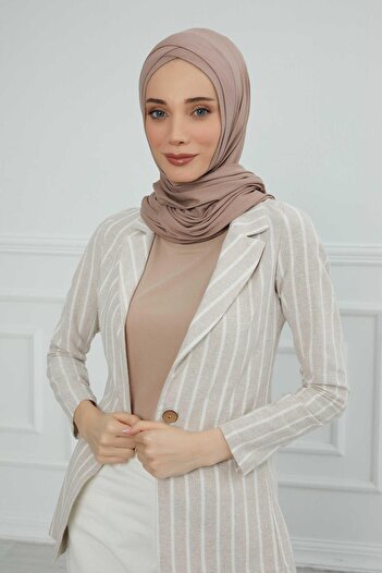 Aisha's Design Практичен шал от трикотаж, PS-40, Vison