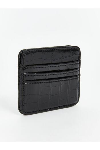 LC Waikiki LCW ACCESSORIES Leather Looking Crocodile Patterned Women's Card Holder