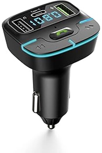 STOREMAX Pdateknoloji F9 Araç Fm Transmitter 5.3 Bluetooth Araç Kiti Usb Type-c Hızlı Şarj Çıkışlı Çakmaklık