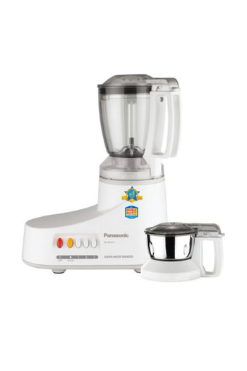 PANASONIC Powerful Mixer Grinder, 2 Stainless Steel Jars 1 L 1000 W MX-AC210S White