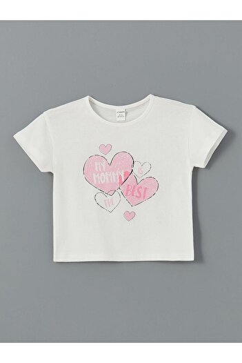 LC Waikiki Lcw Kids Crew Neck Printed Girls' T-Shirt