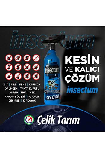 ZİROS BÖCEK ABCI SPREY ÖRÜMCEK AKREP SİVRİSİNEK HAMAM BÖCEĞİ KARINCA TAHTA KURUSU BİT PİRE KENE