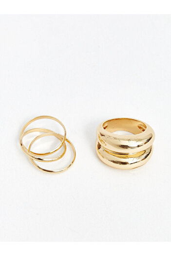 LC Waikiki Lcw Accessories Yellow Women's Ring Set of 4
