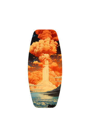 wudie Placă de echilibru cu imprimeu din lemn Rocket Balance Board Rocket Gym Board