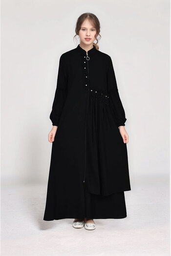 Dalikda Young Girls Long Hijab Ferace - Stylish and Comfortable Closed Clothing Dress