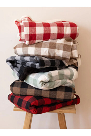 Limon Scotch Plaid Pattern Reversible Multi-Purpose Welsoft Tv Blanket 150X200 cm