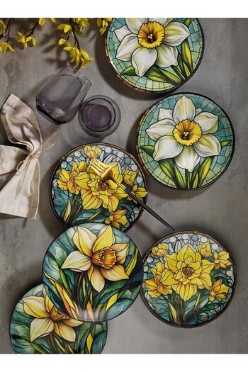 EMBazaar 6-Piece Narcissus Series Cake, Presentation, Breakfast Plate Set Service Set Catering Set