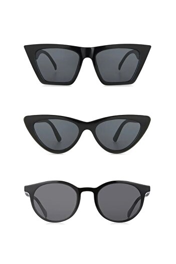 Kinary Unisex 3-Piece Gradient Glass Sunglasses Set Uv400