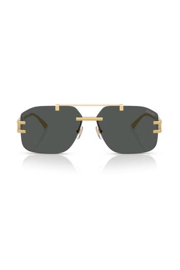Versace Ve 2275 100287 60 Men's Geometric Gold Metal Sunglasses