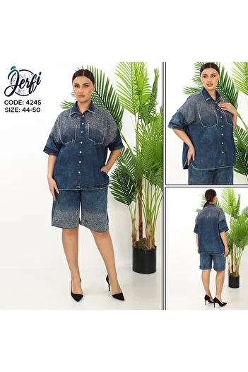 JERFİ Denim Suit with Shorts