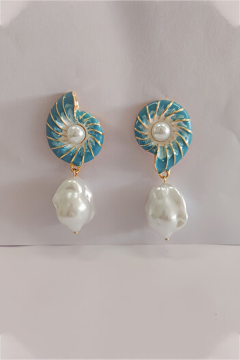 Glaren Seashell Design Gold Color Women's Earrings