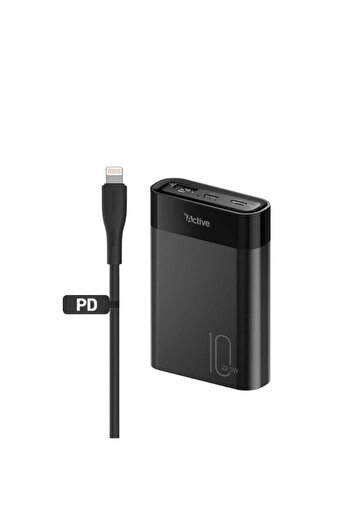 Active Victor Power Bank 10k mAh 2 Port (USB C) Black