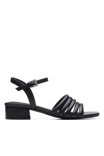 CLARKS Seren25 Part Black Leather FORMAL WOMEN SANDALS