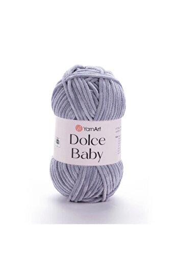 Yarnart DOLCE BABY - KADİFE, BEBEK EL ÖRGÜ İPİ GRİ-782