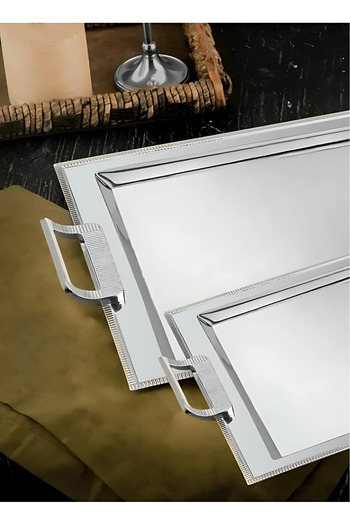 ÖzSa Home Tiamo Mios 2-Piece Catering Tea and Coffee Tray 18/10 Stainless Steel