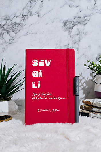 GUPSE Valentine's Day Specially Designed Red Agenda & Pen Gift