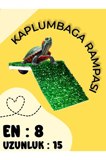 Akvaryum Kaplumbağa Rampası ( Koyu Yeşil × S BOY - 8*15 ) Kaplumbaga Kayası Kaplumbaga Güneşlenme Alanı