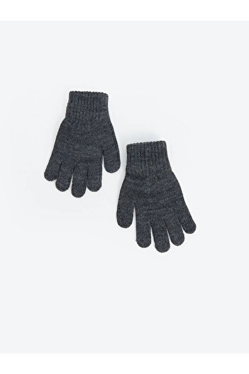 LC Waikiki Lcw Accessories Anthracite Crocodile Printed Boy's Knitwear Gloves