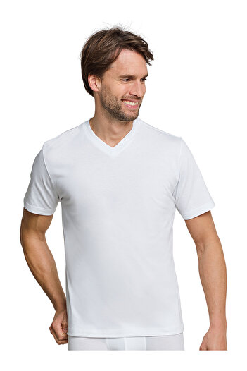 Schiesser American T-Shirt 2er-Pack Essentials T-Shirt Unterziehshirt Unterhemd Kurzarm
