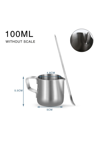 Choice 100ML Without Scale Milk Frother Jug Stainless Steel Container 100ML 350ML 600ML Frothing Pitcher Co