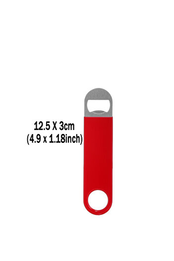 Choice Red 5inch Bartender Bottle Opener, Beer Bottle Openers, Speed Openers, Rubber Coated Stainless Steel