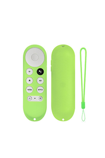 Choice Glow Green Google TV Remote Silicone Case Google TV Voice Remote Shockproof Silicone Protective Case