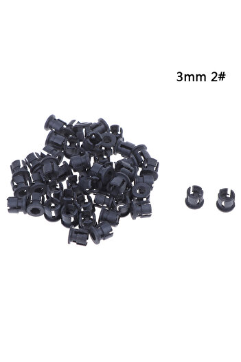 Choice 3mm 50Pcs Black ABS Material 3mm / 5mm High Quality Plastic LED Bracket Clamp Bezel Mounting Box Eas