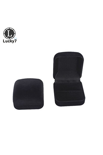 Choice Black Inner Black Engagement Velvet Ring Box Jewelry Display Storage Boxes For Wedding Ring Valentin