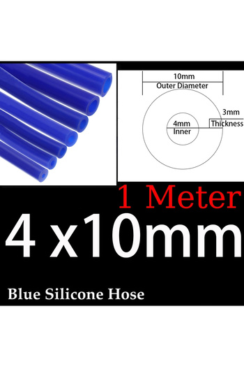 Choice 4x10mm Blue 1Meter Blue 1 Meter 2 Meters 3mm Thickness Car Vacuum Silicone Hose Universal Inner Diam