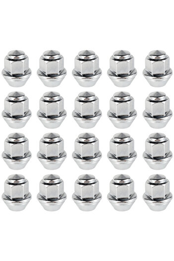 Choice 20pcs 20pcs Wheel Nuts For Ford Wheels M12x1.5 19mm Hex Wheel Nuts 60 Degree Taper Carbon Steel Plat