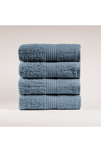 Comfort Craft 100% бавовняний набір з 4 рушників для рук і обличчя | 50x100 см | Синій