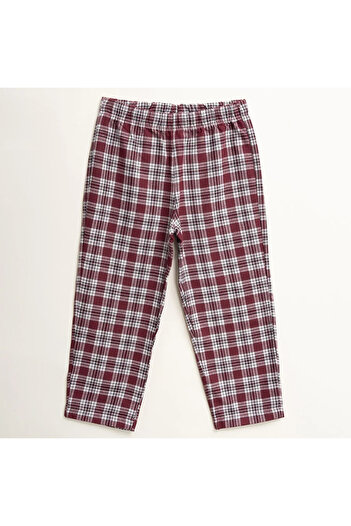 Penelope Kız Çocuk Pijama Takımı 7-8 Yaş Bordo