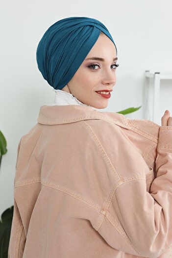 Aisha's Design Hijab Bonnet, B-9, Petrol