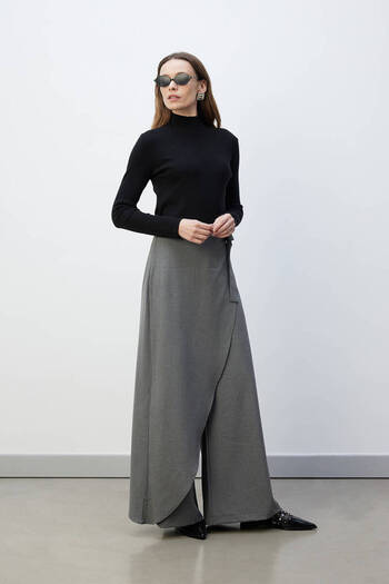 BE BLUE Grey Tie Pareo Pants